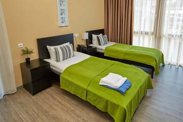 Фото номера Двухместный номер с 2 отдельными кроватями  Гостевой дом SKYPARK ApartHotel г. Красная Поляна 2